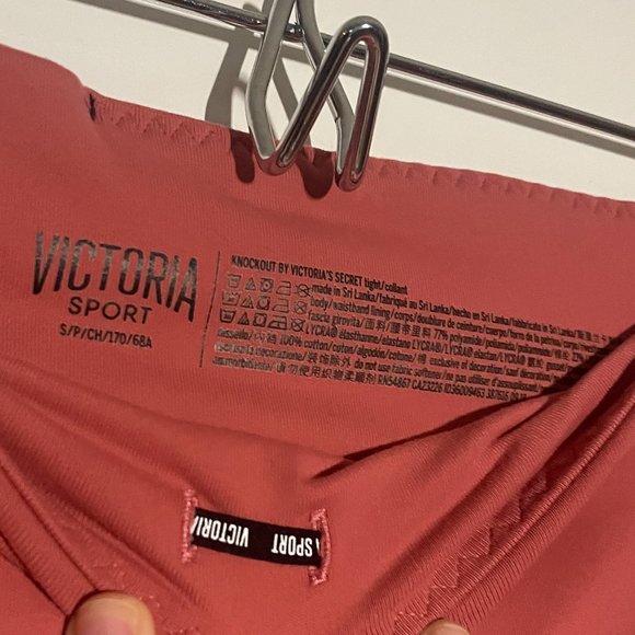 Victoria Secret Sport Leggings with Sparkly Side Detail | Coral Pink | Small - Picture 7 of 8
